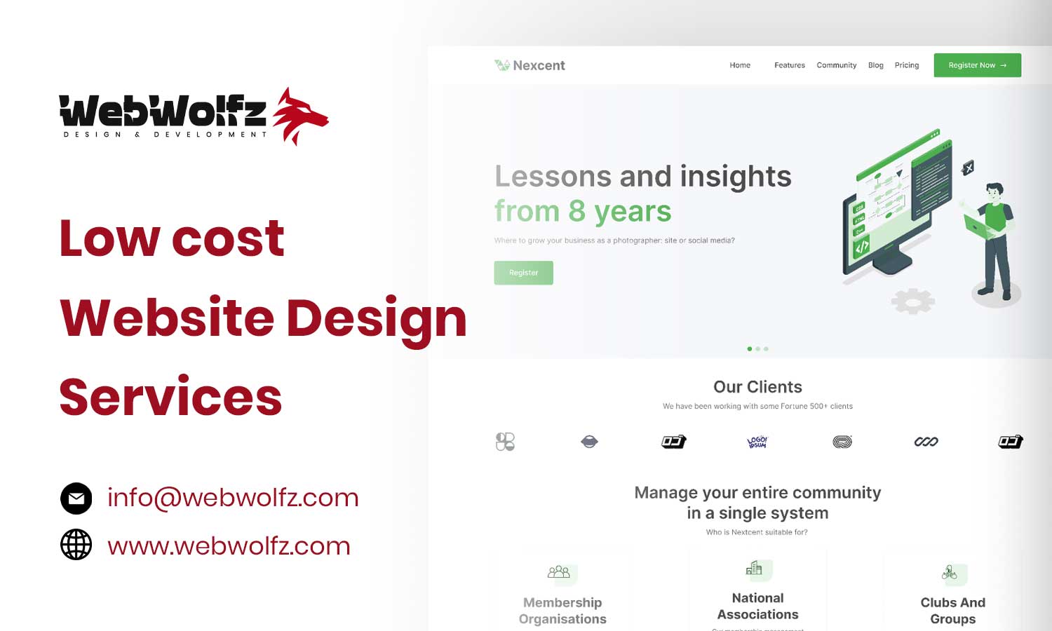 low cost website design services