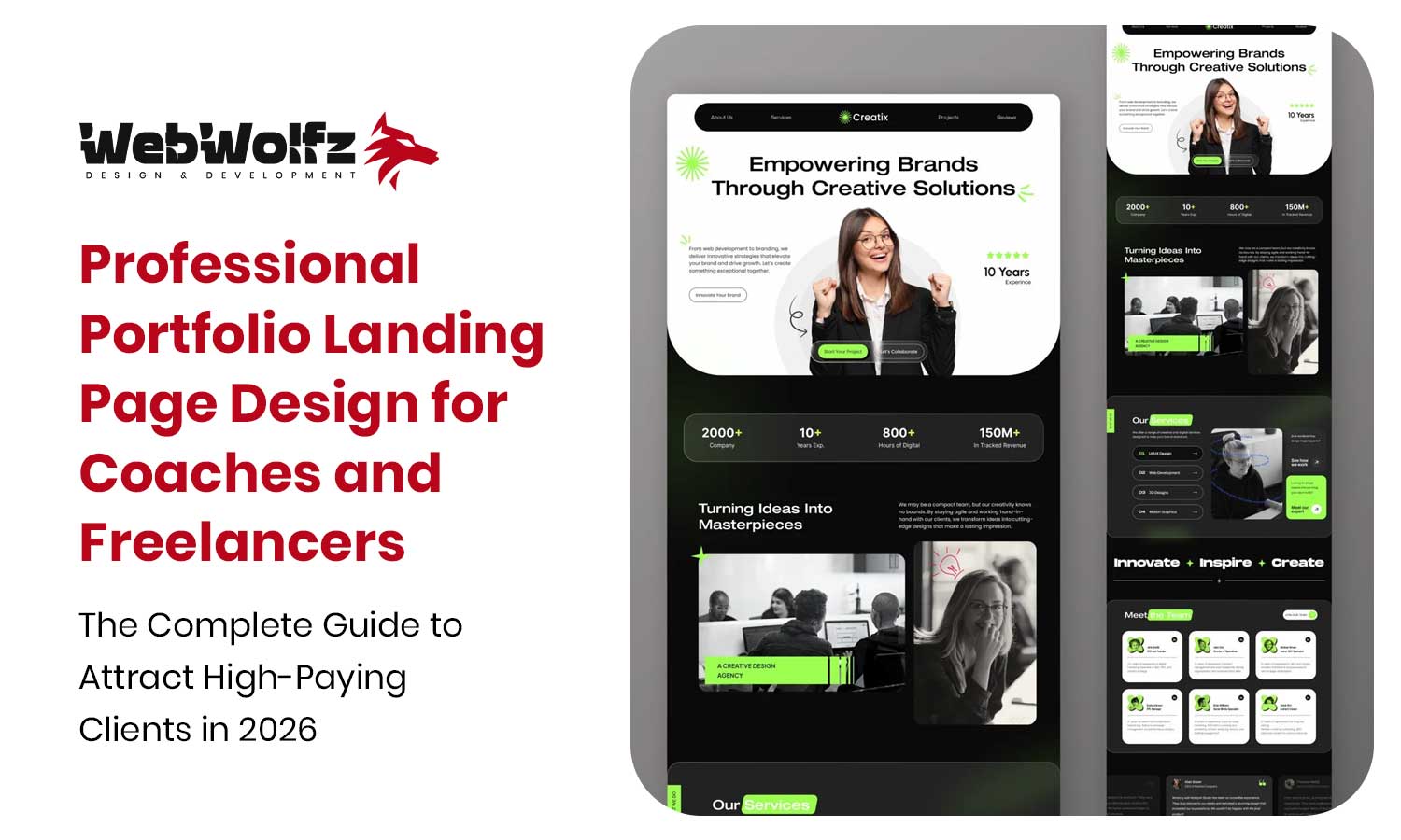 Professional Portfolio Landing Page Design for Coaches and Freelancers The Complete Guide to Attract High-Paying Clients in 2026