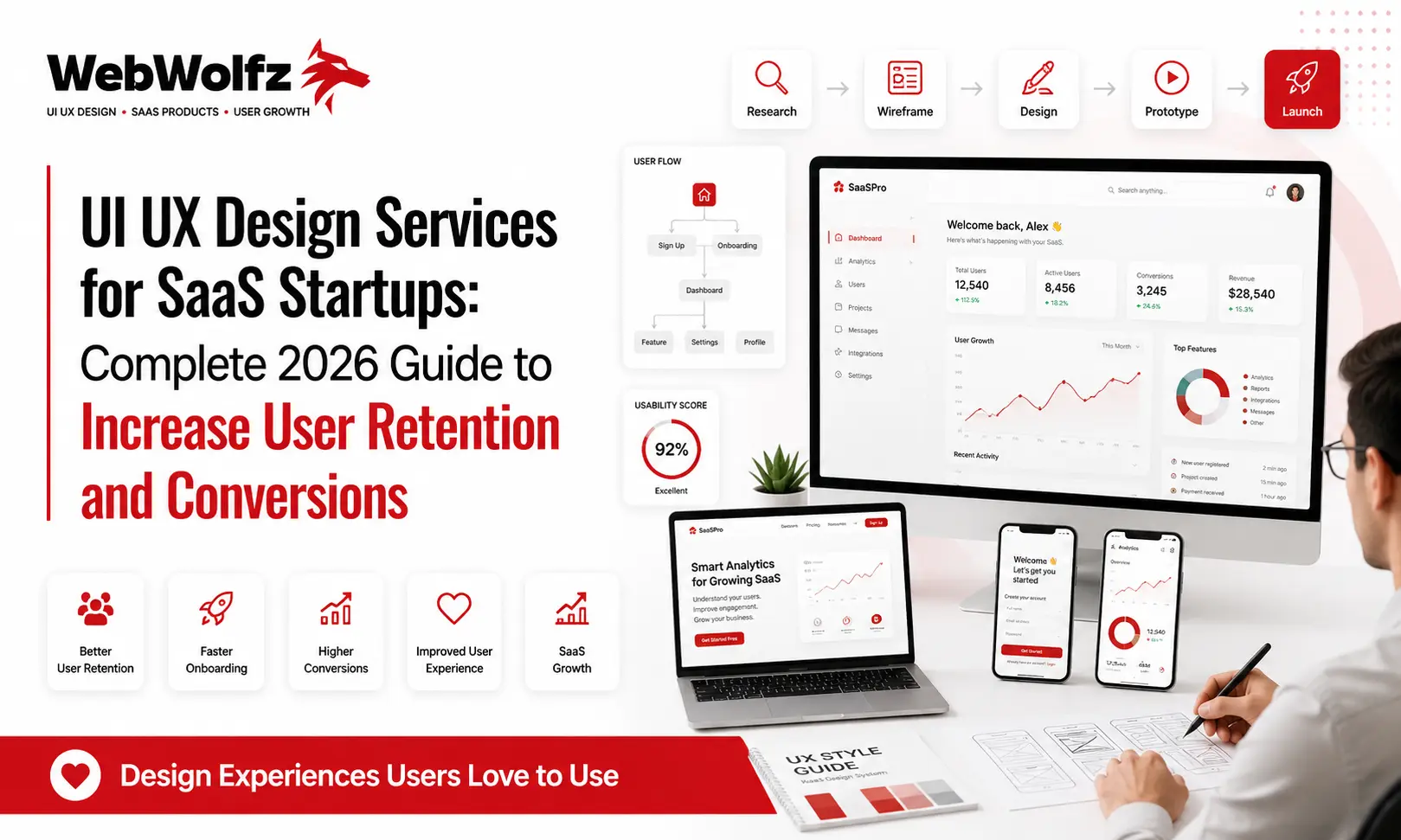 UI UX Design Services for SaaS Startups Complete 2026 Guide to Increase User Retention and Conversions