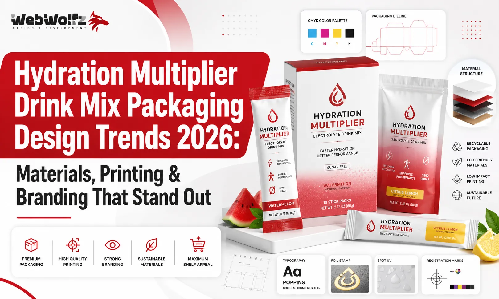 Hydration Multiplier Drink Mix Packaging Design Trends 2026 Materials, Printing & Branding That Stand Out