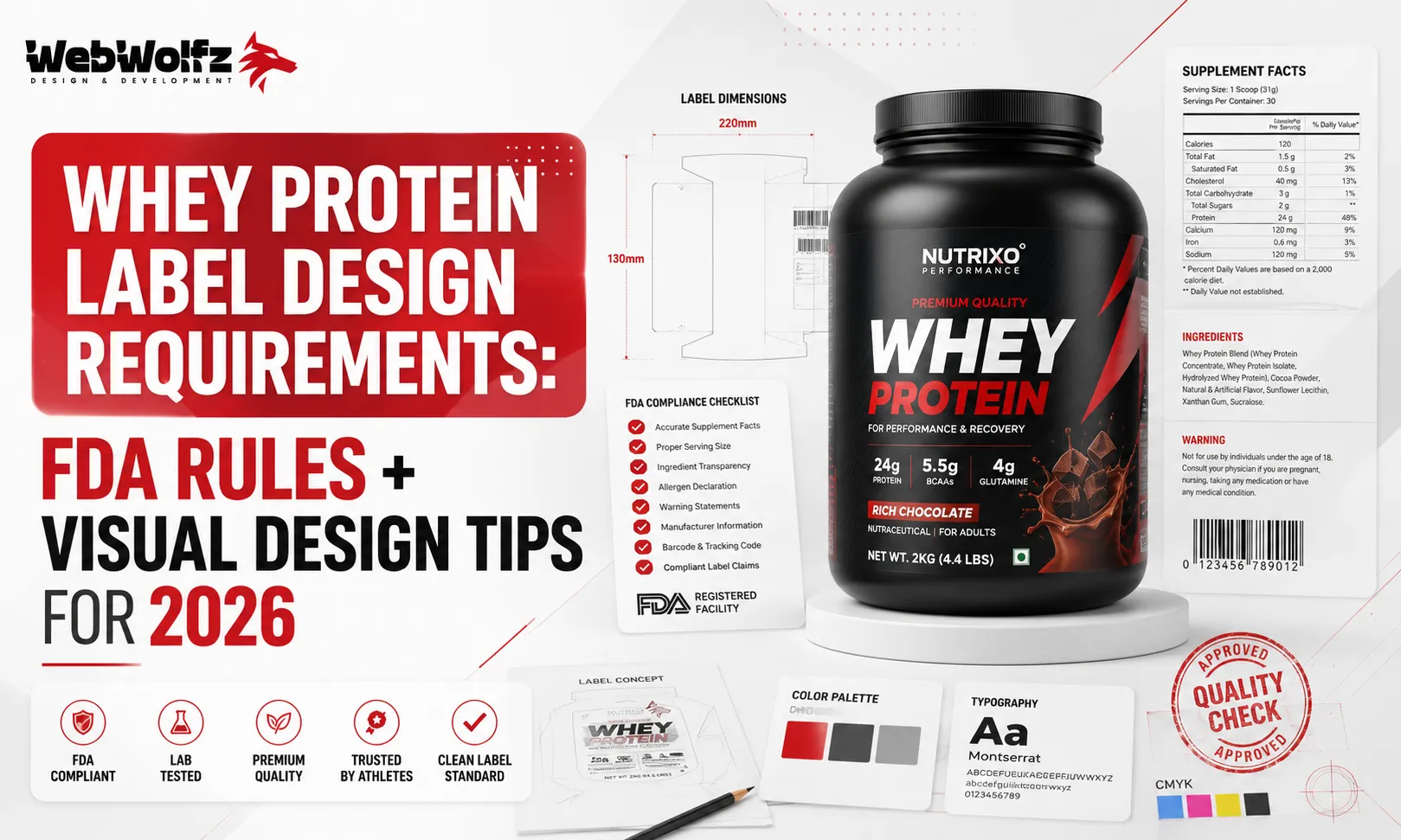 Whey Protein Label Design Requirements FDA Rules + Visual Design Tips for 2026