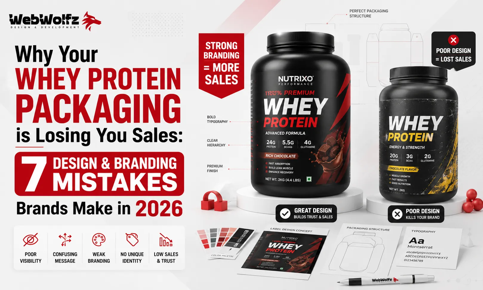 Why Your Whey Protein Packaging is Losing You Sales 7 Design & Branding Mistakes Brands Make in 2026
